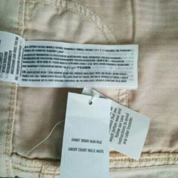 Hollister High Rise Distressed Embroidered Short Shorts In Pink Size 11/30 - Picture 4 of 4